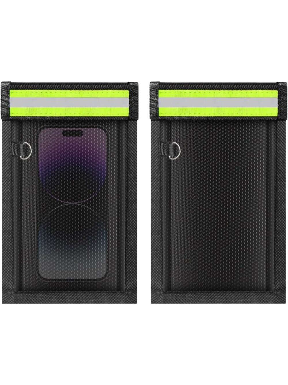 2 Pack Signal Blocking Faraday Bags for Phones & Car Keys - Fireproof